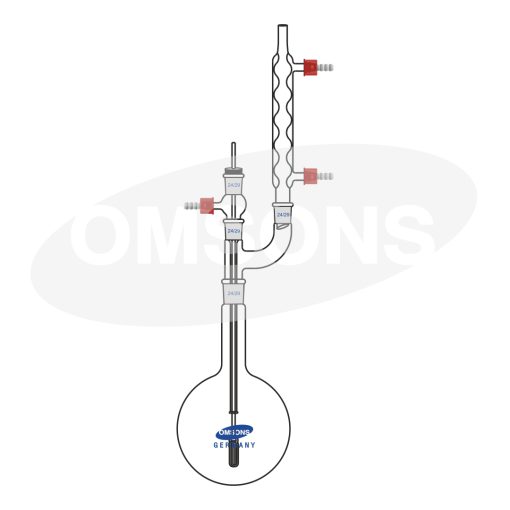 OMSONS - Bình chưng cất hoàn lưu với bình ngưng Allihn dọc 390