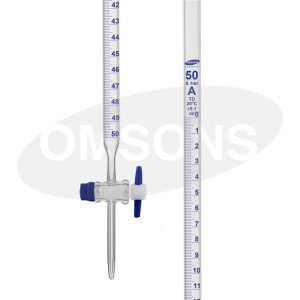 OMSONS - Bình nghiệm lỗ thẳng với van khóa PTFE loại A có Giấy chứng nhận NABL 8